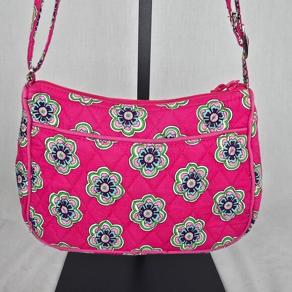 Vera Bradley Pink Swirl Floral Crossbody Bag Little Hipster - Picture 15 of 16